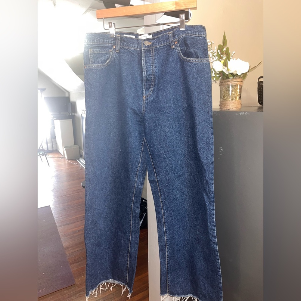 Mango High rise wide leg jeans